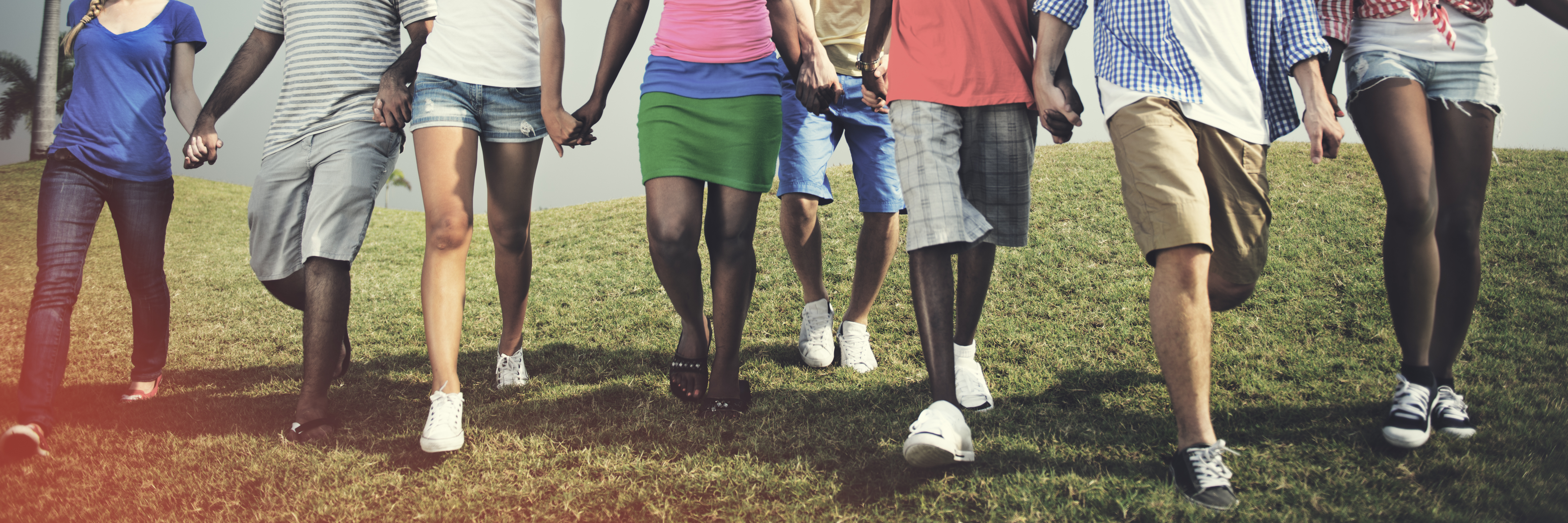Children holding hands