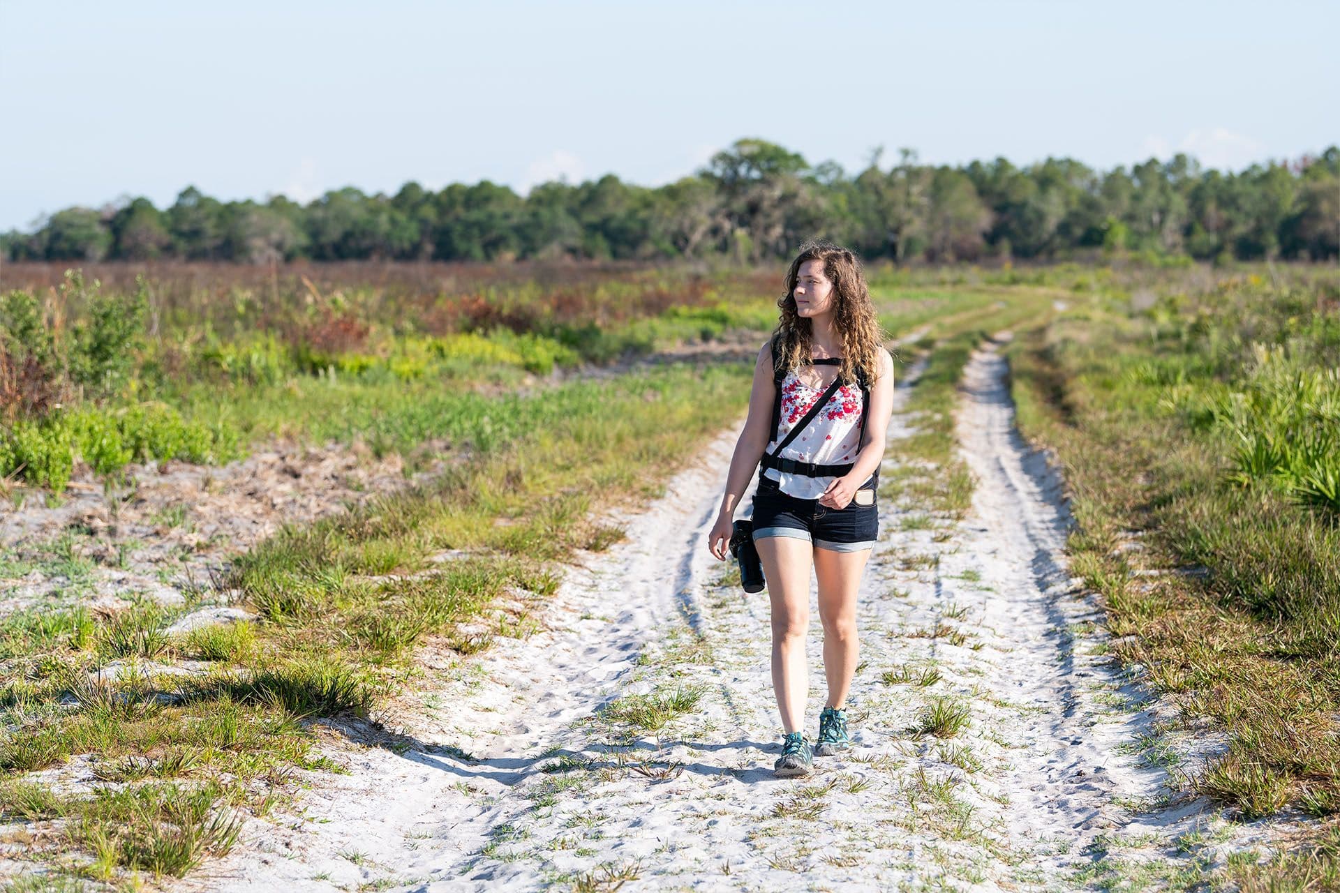 Sandy preserve trail through protected land near Gran Place at Wellen Park
