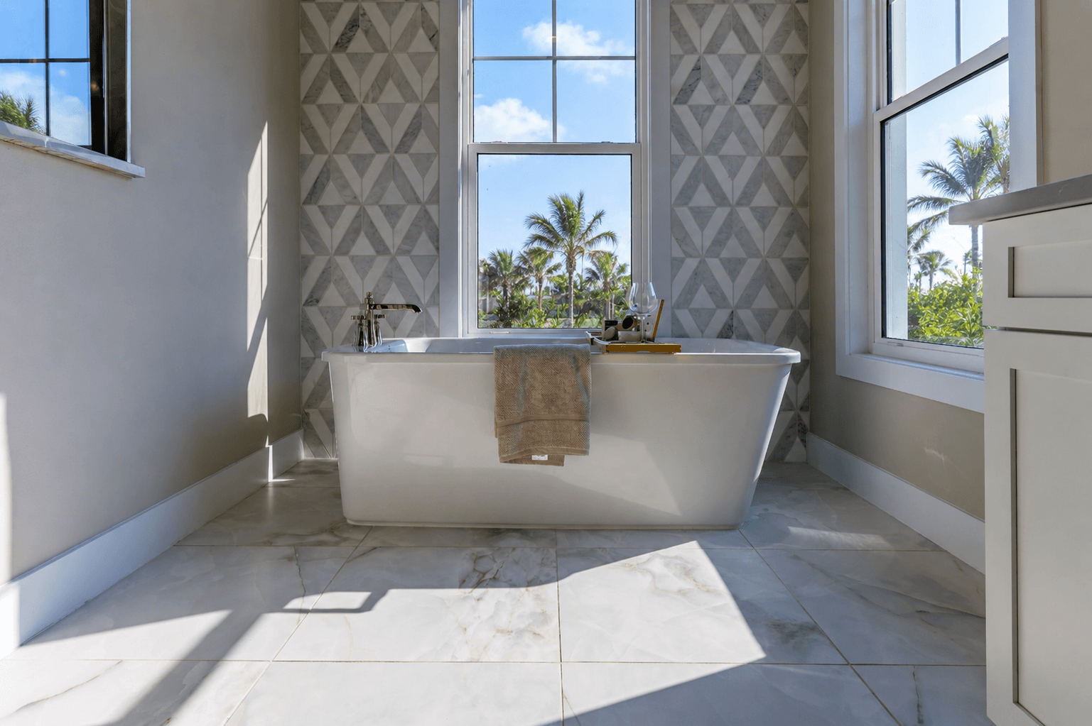Freestanding Tub = Luxury Spa Experience